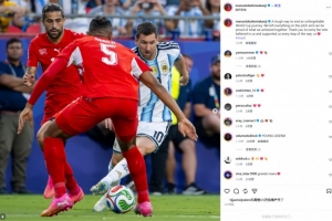 阿坎吉社媒晒防守梅西照片：以这样的方式结束世界杯之旅无比遗憾